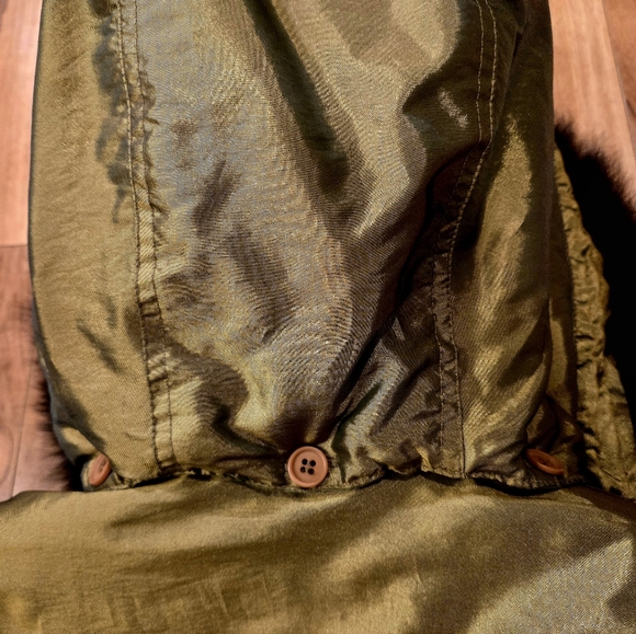Bromley Sport Thermoloft shimmery green ski jacket.faux fur trim. women's XS. - Picture 8 of 14